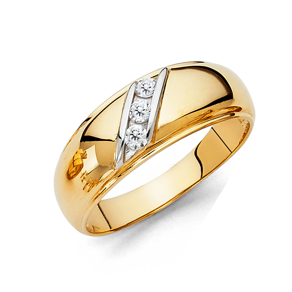CZ Wedding Trio Sets - 14K - RG209
