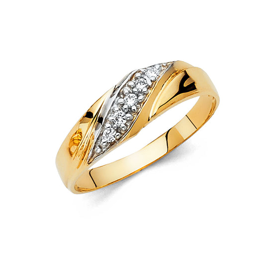 CZ Wedding Trio Sets - 14K - RG213