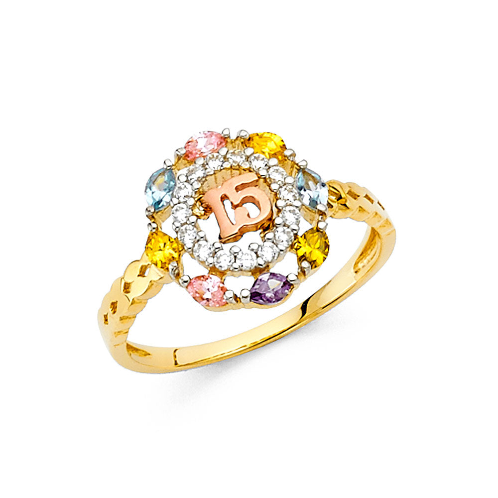 Fancy CZ Rings - 14K Gold - RG2140