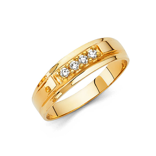CZ Wedding Trio Sets - 14K - RG221