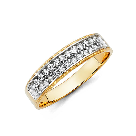 CZ Wedding Trio Sets - 14K - RG223