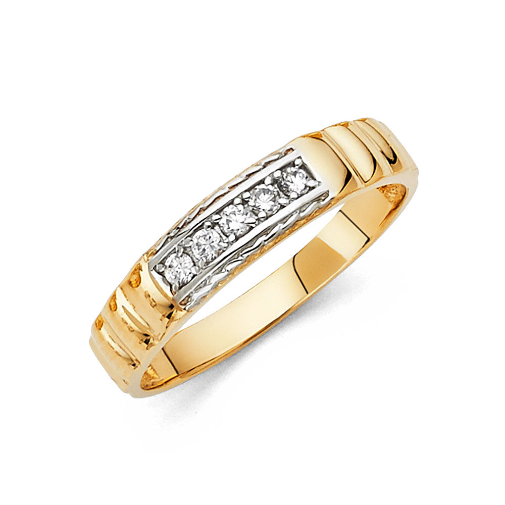 CZ Wedding Trio Sets - 14K - RG225