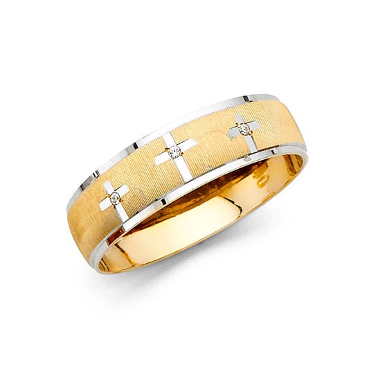 CZ Wedding Trio Sets - 14K - RG2413