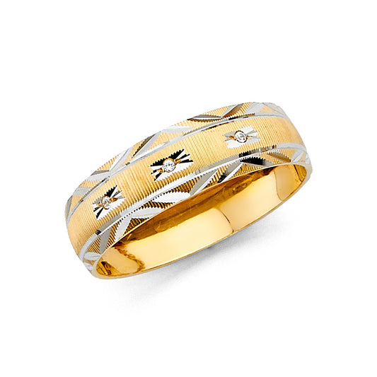 CZ Wedding Trio Sets - 14K - RG2416