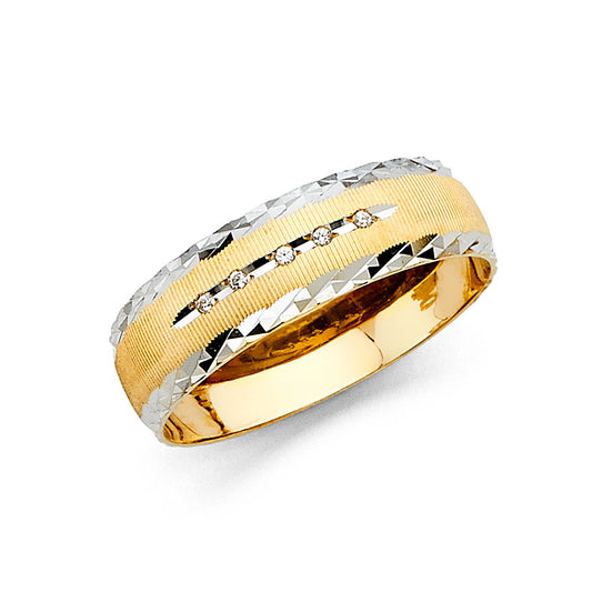 CZ Wedding Trio Sets - 14K - RG2419