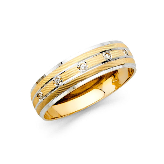 CZ Wedding Trio Sets - 14K - RG2422