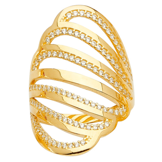 Fancy CZ Rings - 14K Gold - RG2654