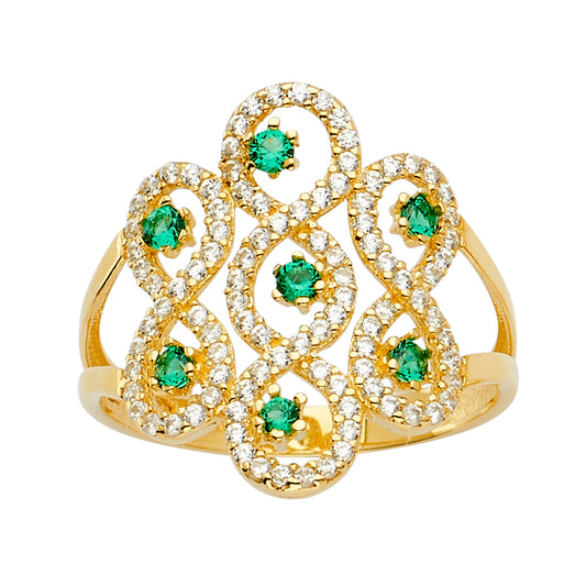 Fancy CZ Rings - 14K Gold - RG2660