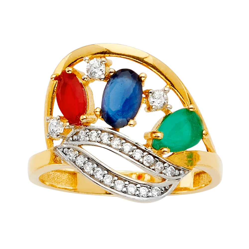 Fancy CZ Rings - 14K Gold - RG2662