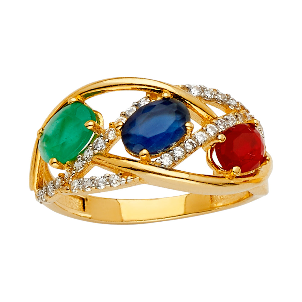 Fancy CZ Rings - 14K Gold - RG2664