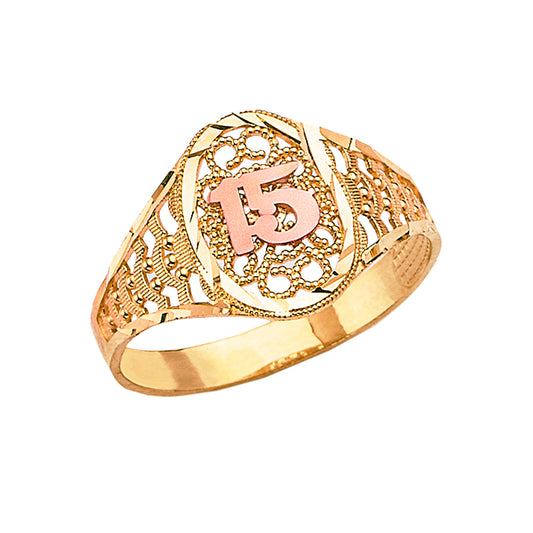 15 Años Rings - 14K Gold - RG2691
