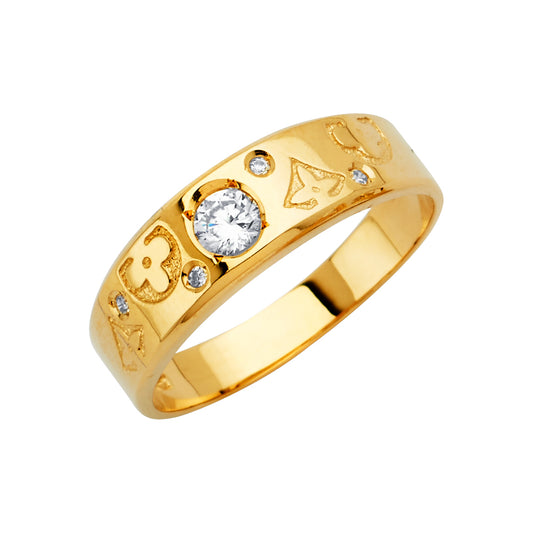 CZ Wedding Trio Sets - 14K - RG2910
