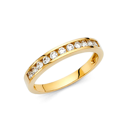 CZ Wedding Bands - 14K Gold - RG68