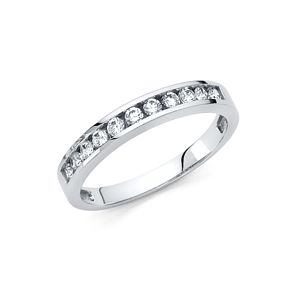 CZ Wedding Bands - 14K Gold - RG68W