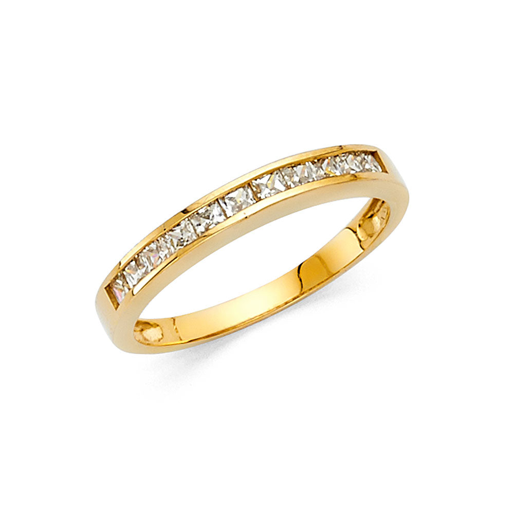 CZ Wedding Bands - 14K Gold - RG72