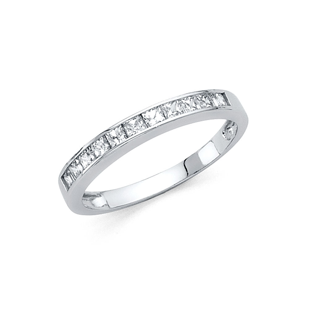 CZ Wedding Bands - 14K Gold - RG72W