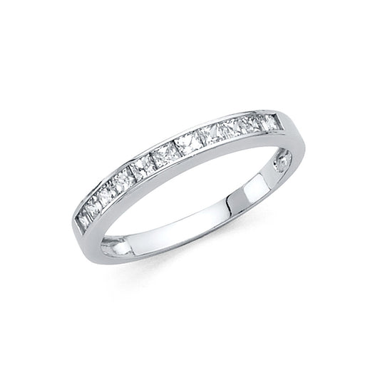 CZ Wedding Bands - 14K Gold - RG72W