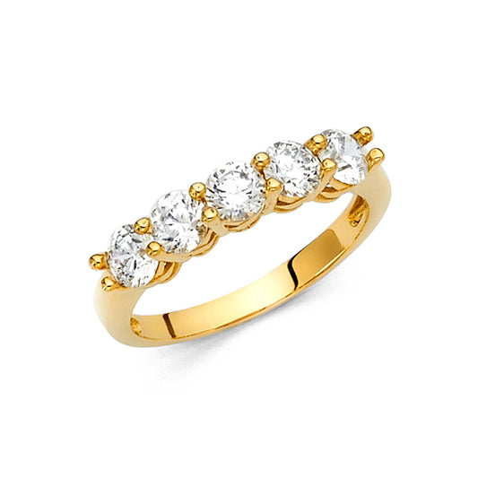 CZ Anniversity Rings - 14K Gold - RG73