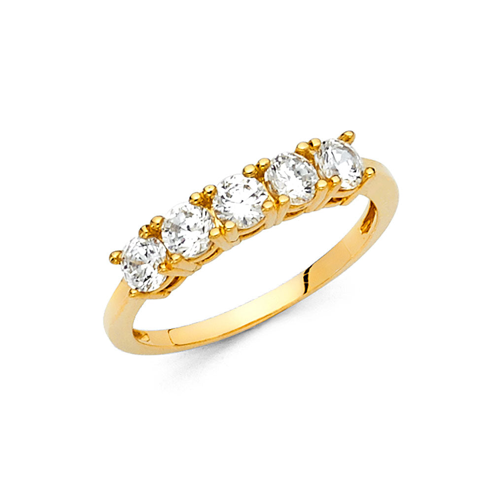 CZ Anniversity Rings - 14K Gold - RG74