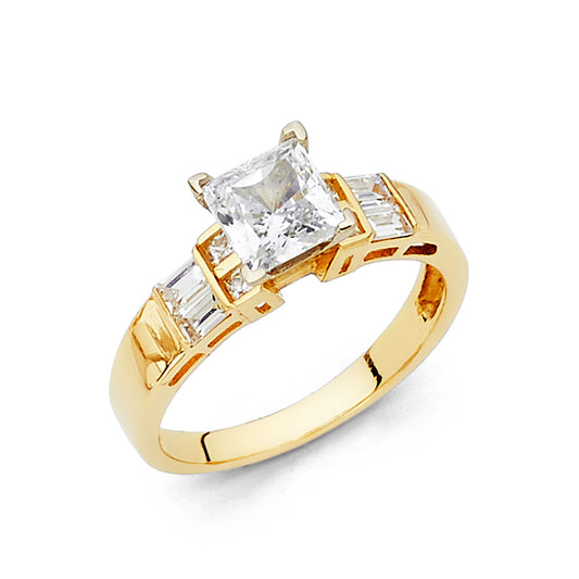 CZ Engagement Rings - 14K Gold - RG741