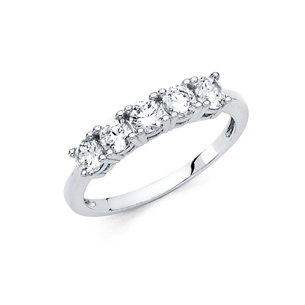 CZ Anniversity Rings - 14K Gold - RG74W