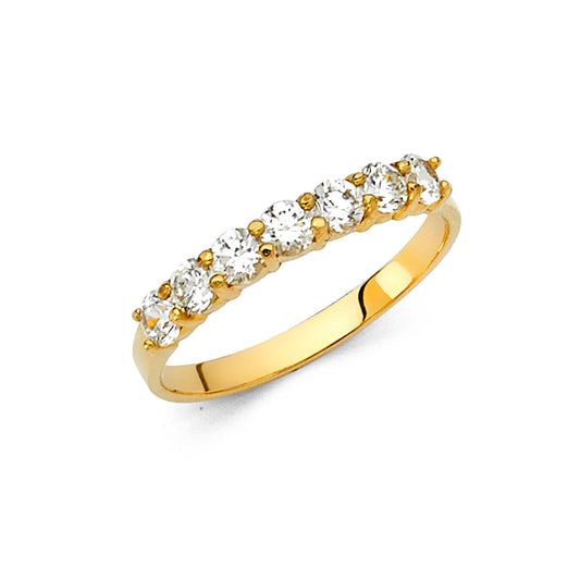 CZ Anniversity Rings - 14K Gold - RG75