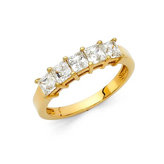CZ Anniversity Rings - 14K Gold - RG77