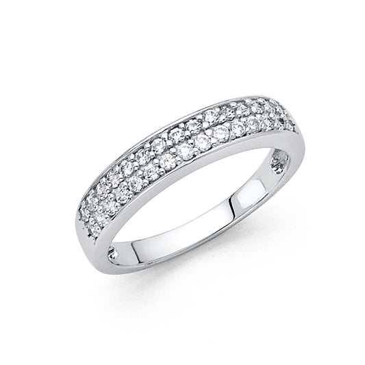 CZ Wedding Bands - 14K Gold - RG81W