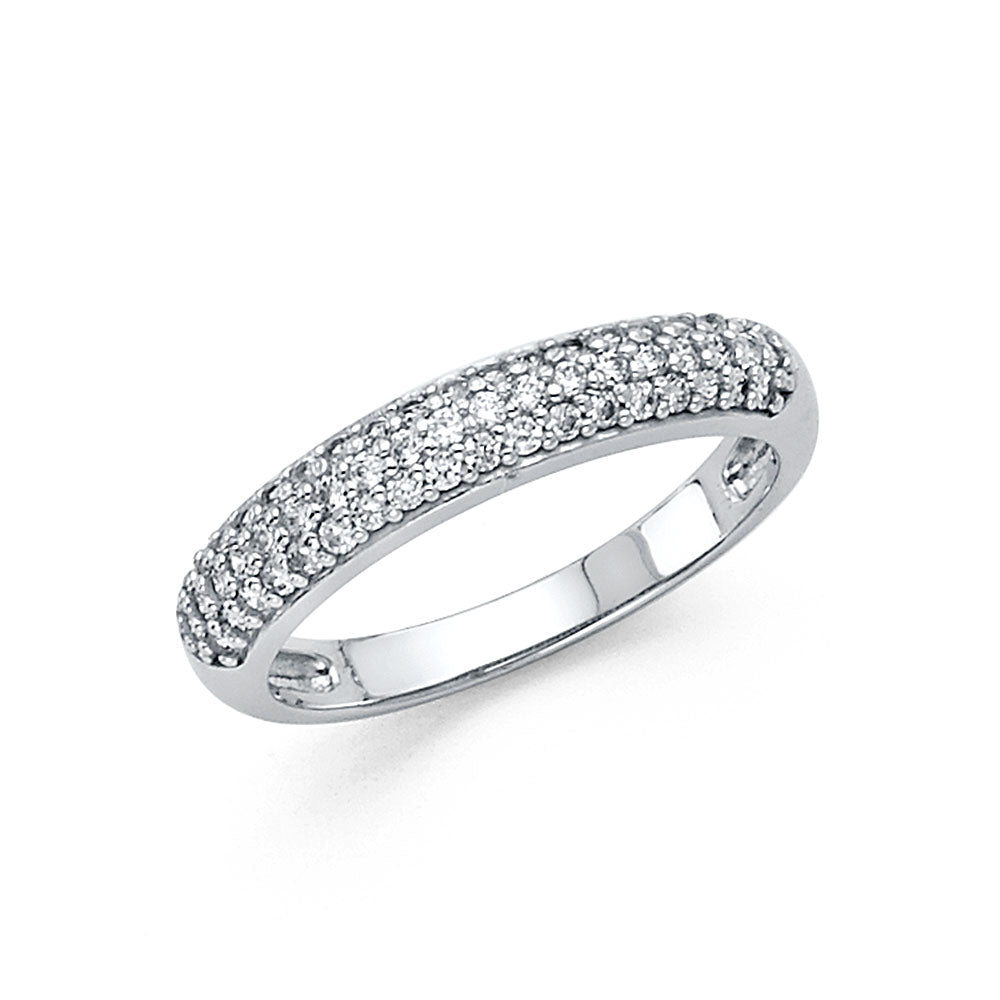 CZ Wedding Bands - 14K Gold - RG82W