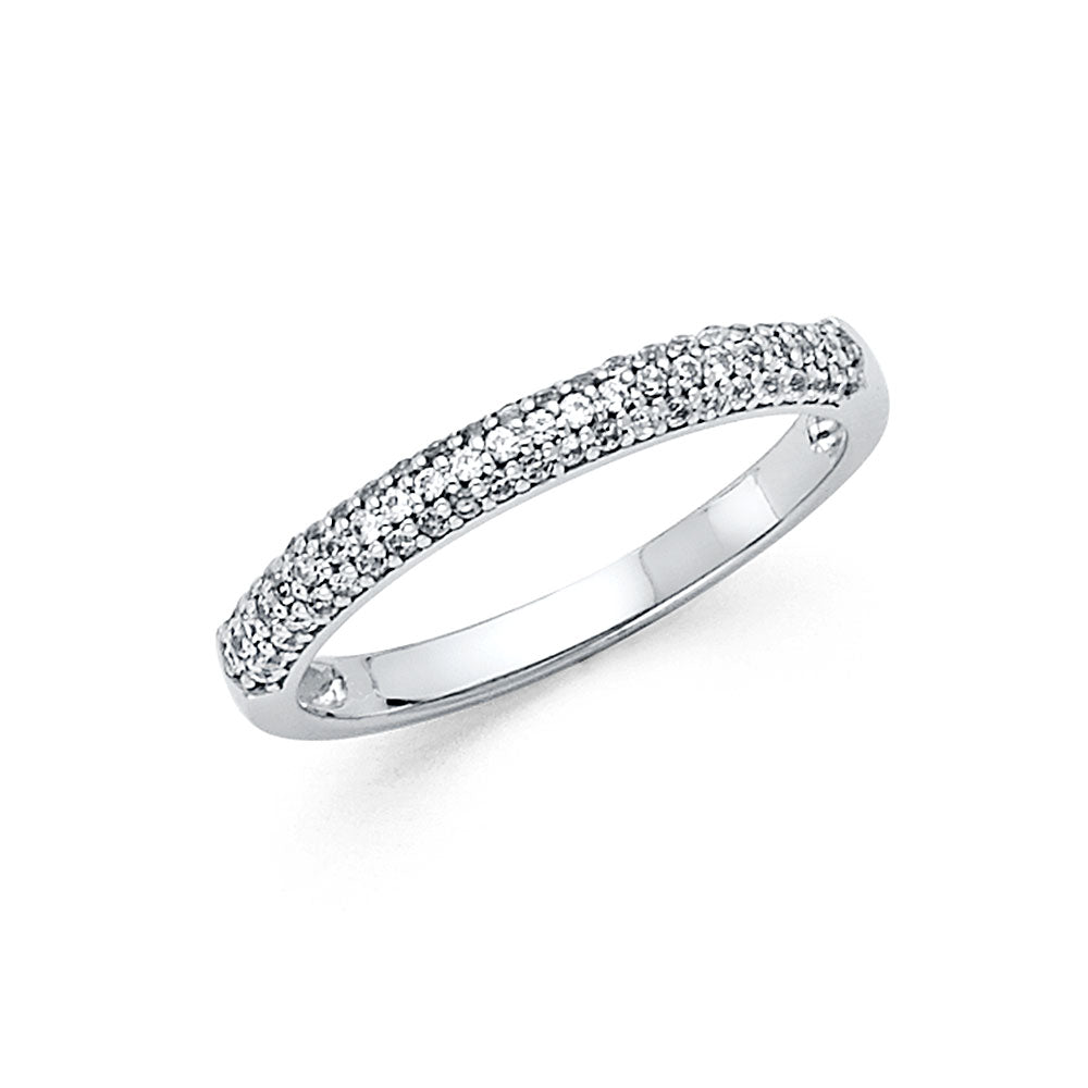 CZ Wedding Bands - 14K Gold - RG83W