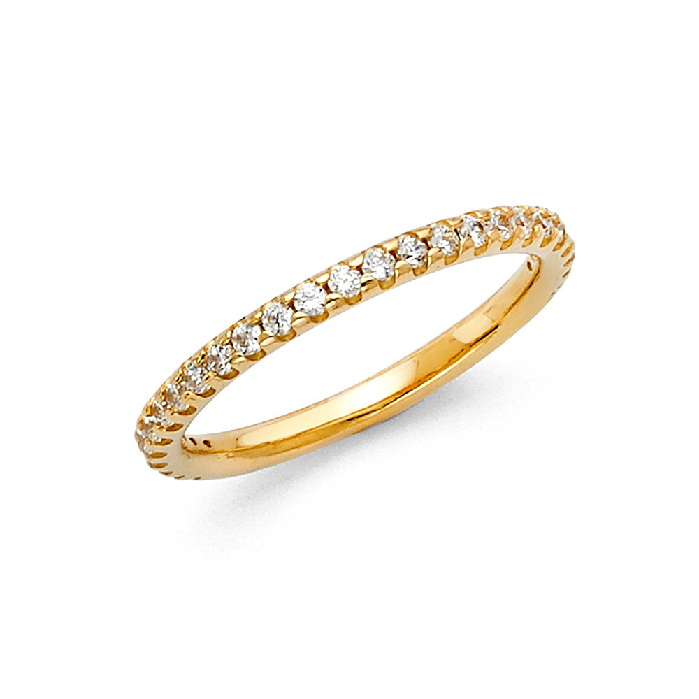CZ Wedding Bands - 14K Gold - RG84