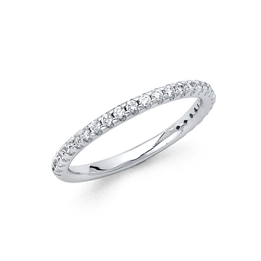 CZ Wedding Bands - 14K Gold - RG84W
