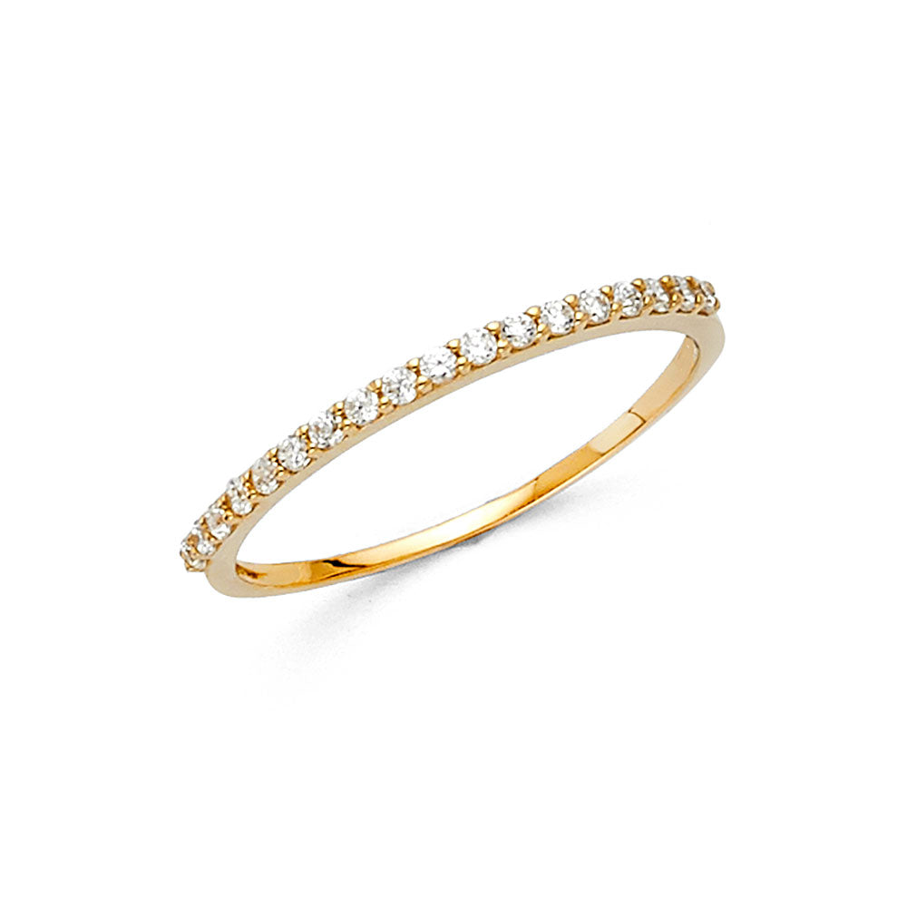CZ Wedding Bands - 14K Gold - RG863