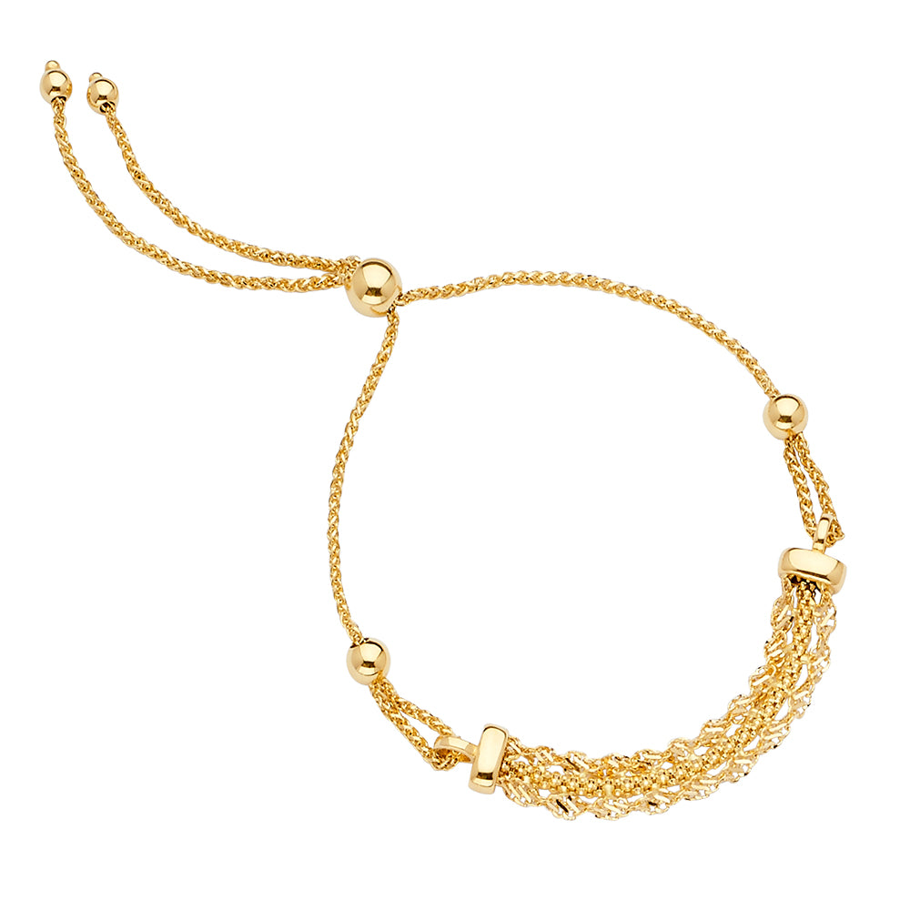 Friendship Bracelets (5.5” ~ 7.5” Adjustable) - 14K GOLD - AB654