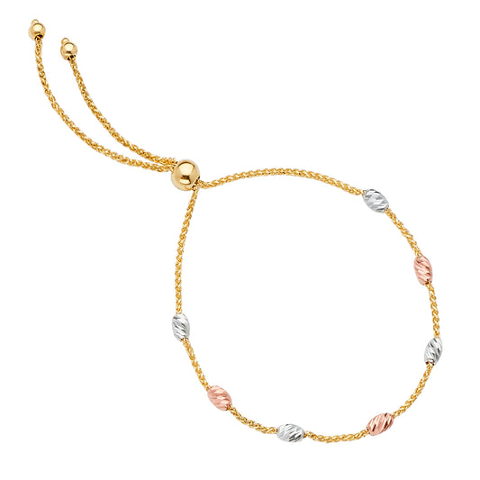 Friendship Bracelets (5.5” ~ 7.5” Adjustable) - 14K GOLD - AB656