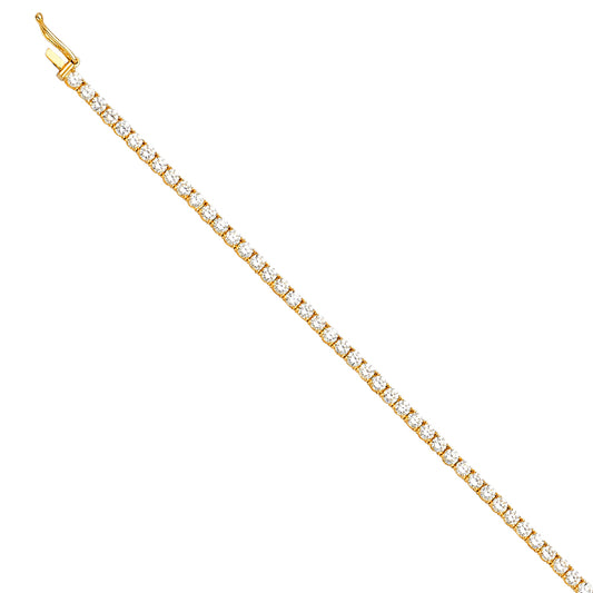 CZ Tennis Bracelets - 14K GOLD - AB661
