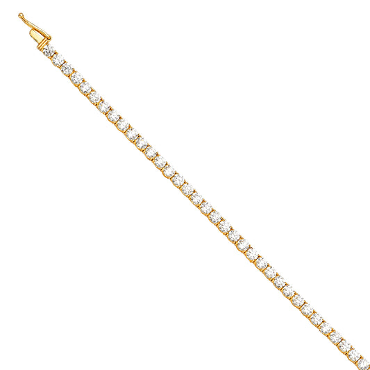 CZ Tennis Bracelets - 14K GOLD - AB662
