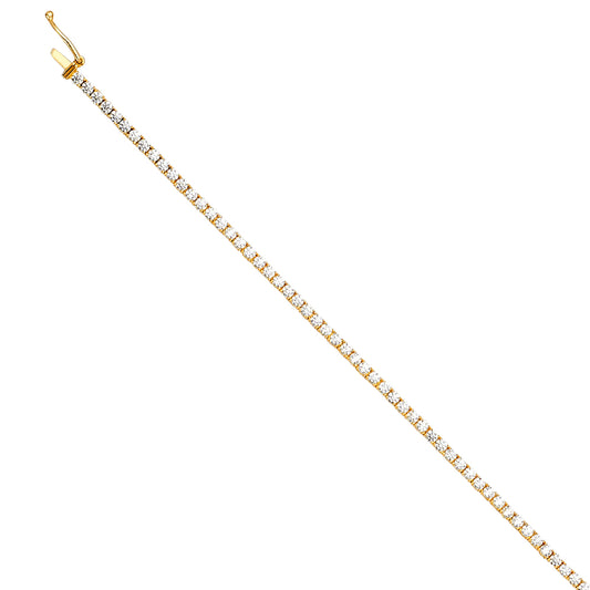 CZ Tennis Bracelets - 14K GOLD - AB663