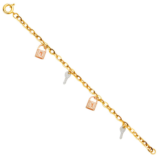 15 Años & Charm Bracelets - 14K GOLD - AB715