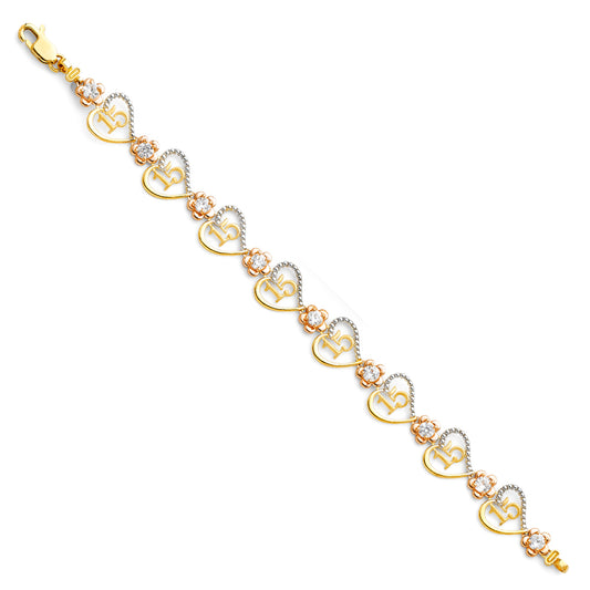 15 Años Bracelets - 14K GOLD - AB157