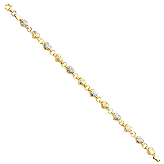 Stampato & Charm Bracelets - 14K GOLD - AB265