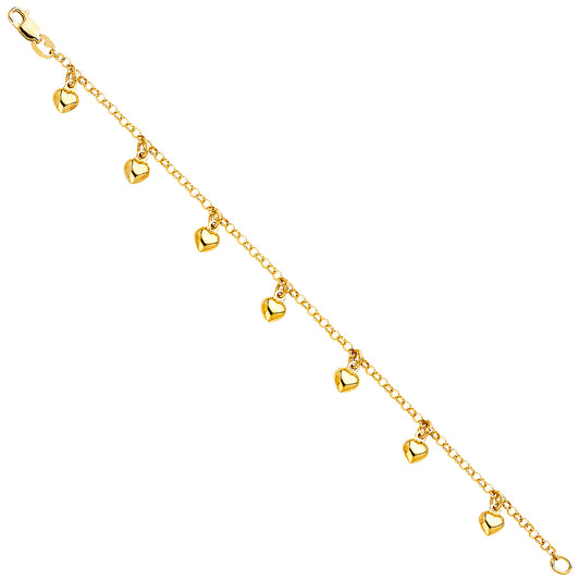 Stampato & Charm Bracelets - 14K GOLD - AB276