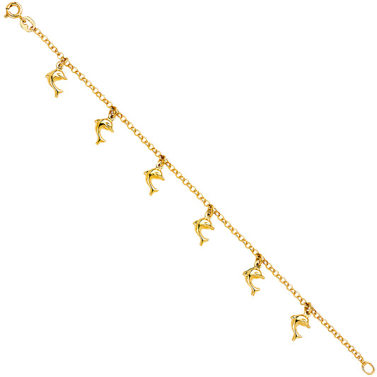 Stampato & Charm Bracelets - 14K GOLD - AB277
