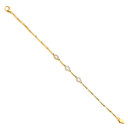 Fancy Bracelets - 14K GOLD - AB280