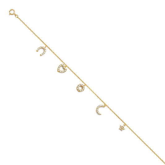 Light Fancy Bracelets - 14K GOLD - AB312