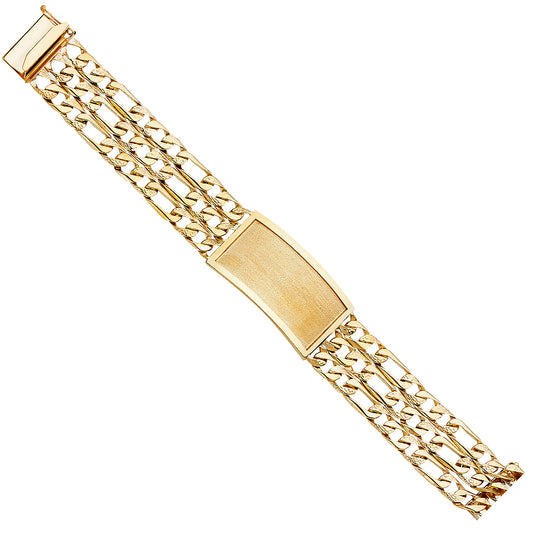 Men’s ID Bracelets - 14K GOLD - AB378