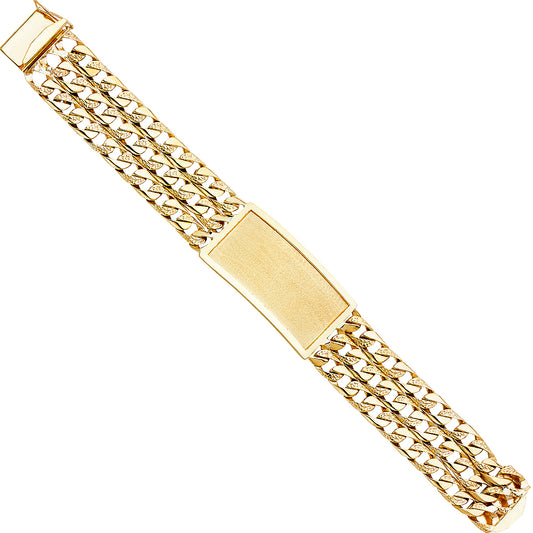Men’s ID Bracelets - 14K GOLD - AB379