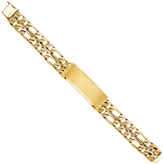 Men’s ID Bracelets - 14K GOLD - AB380