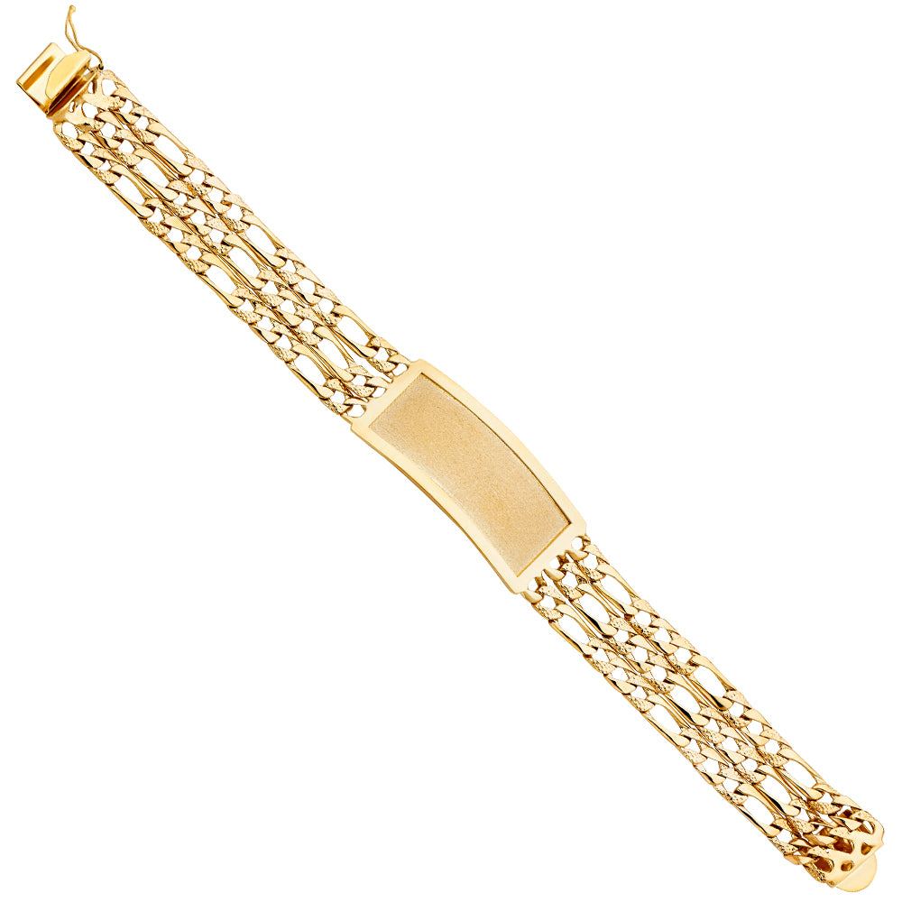 Men’s ID Bracelets - 14K GOLD - AB386
