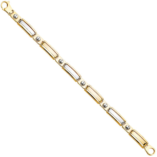 Fancy Men’s Bracelets - 14K GOLD - AB516